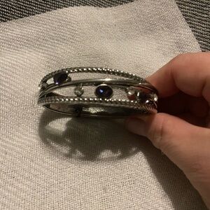 Paparazzi Silver and Purple Bracelet